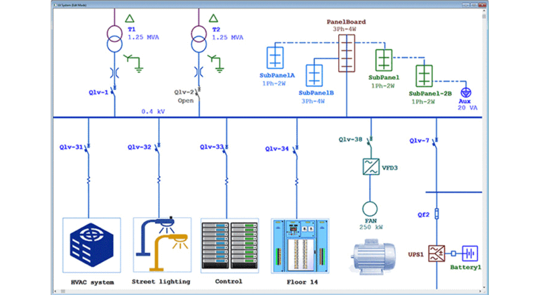 single-line-diagram-animation